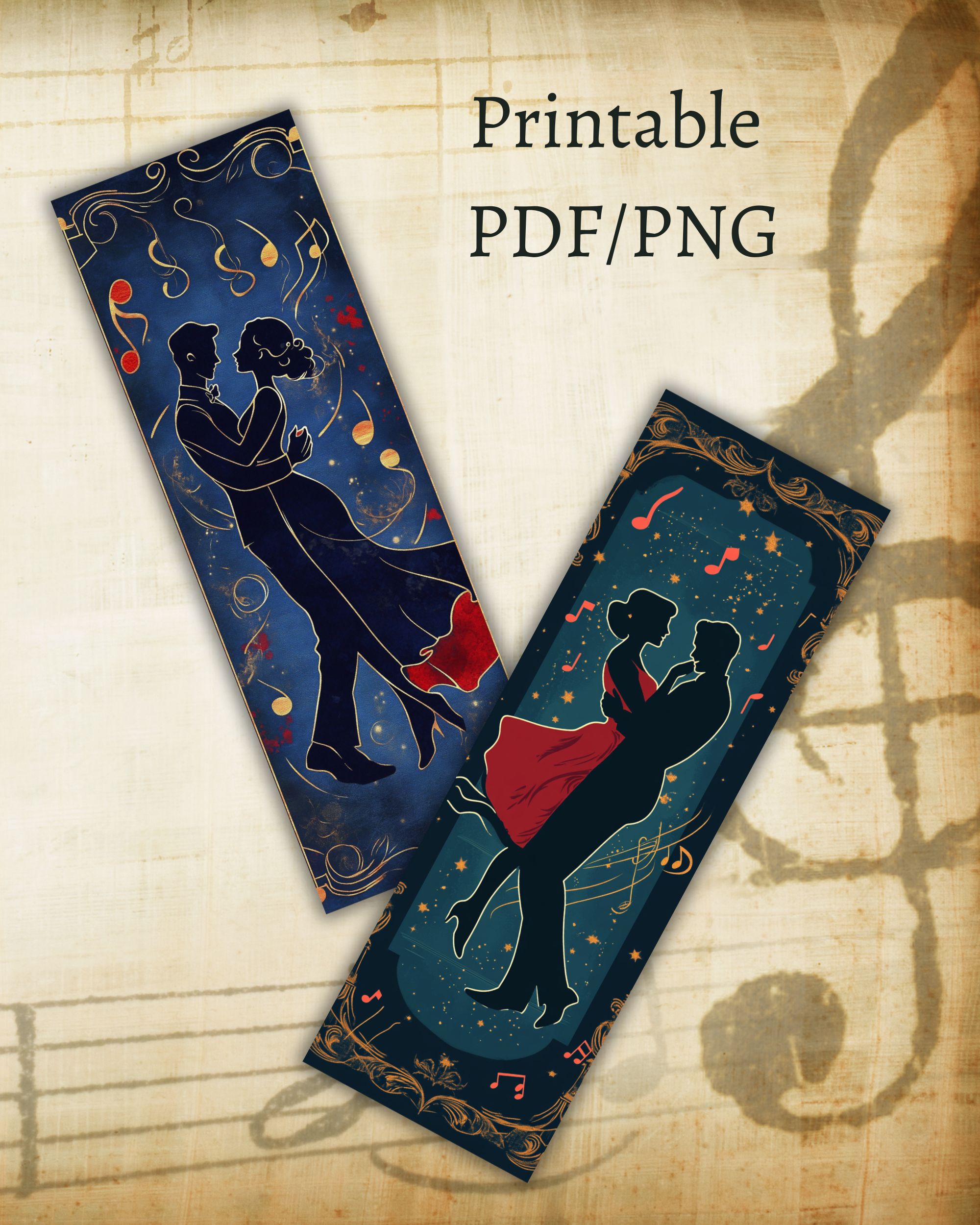 Printable 10 x 1940s Swing Dancers Bookmarks, Instant Download PDF/PNG - Image 4