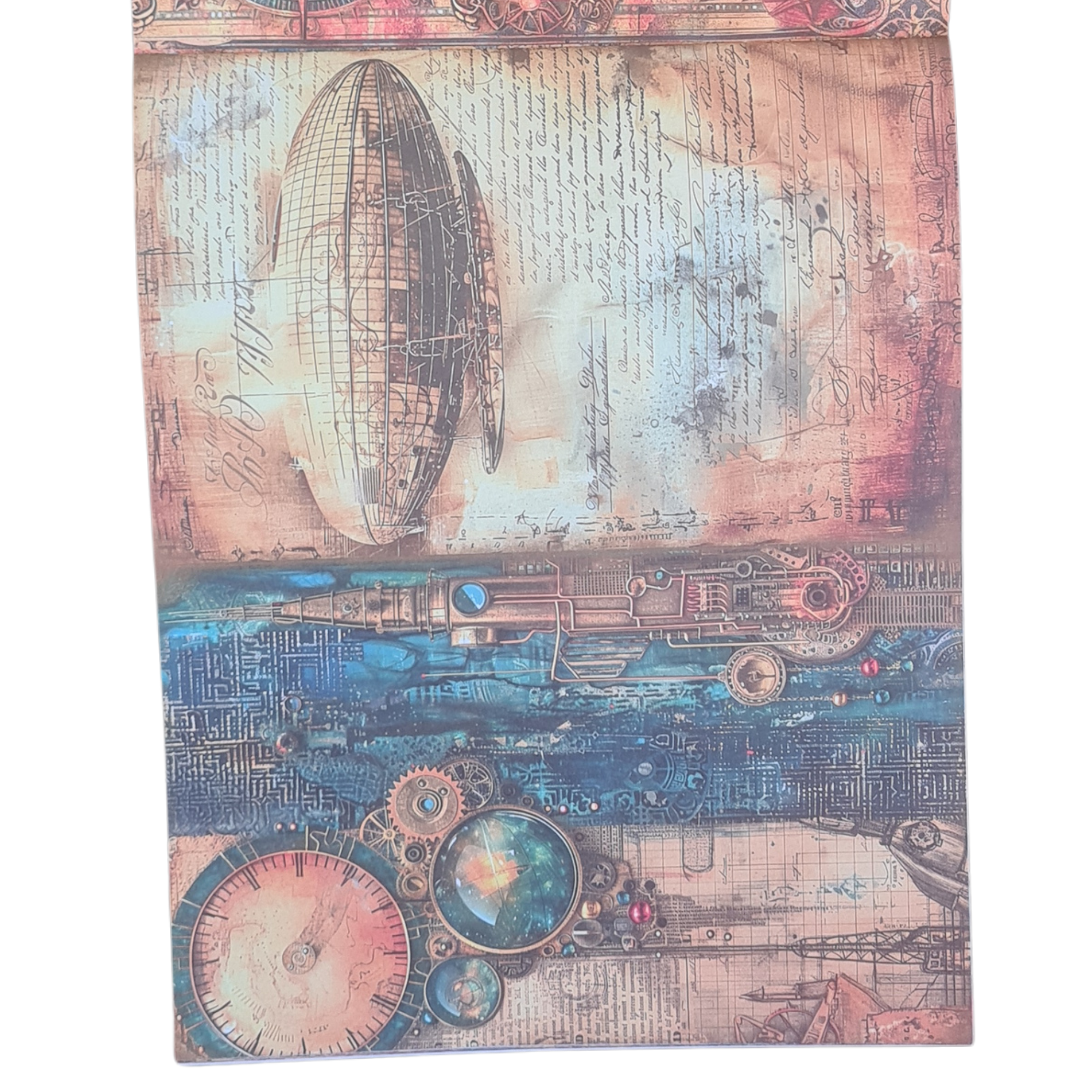 Past Time Mixed Media Book, Steampunk, Grunge, 50 double sided Pages - Image 22
