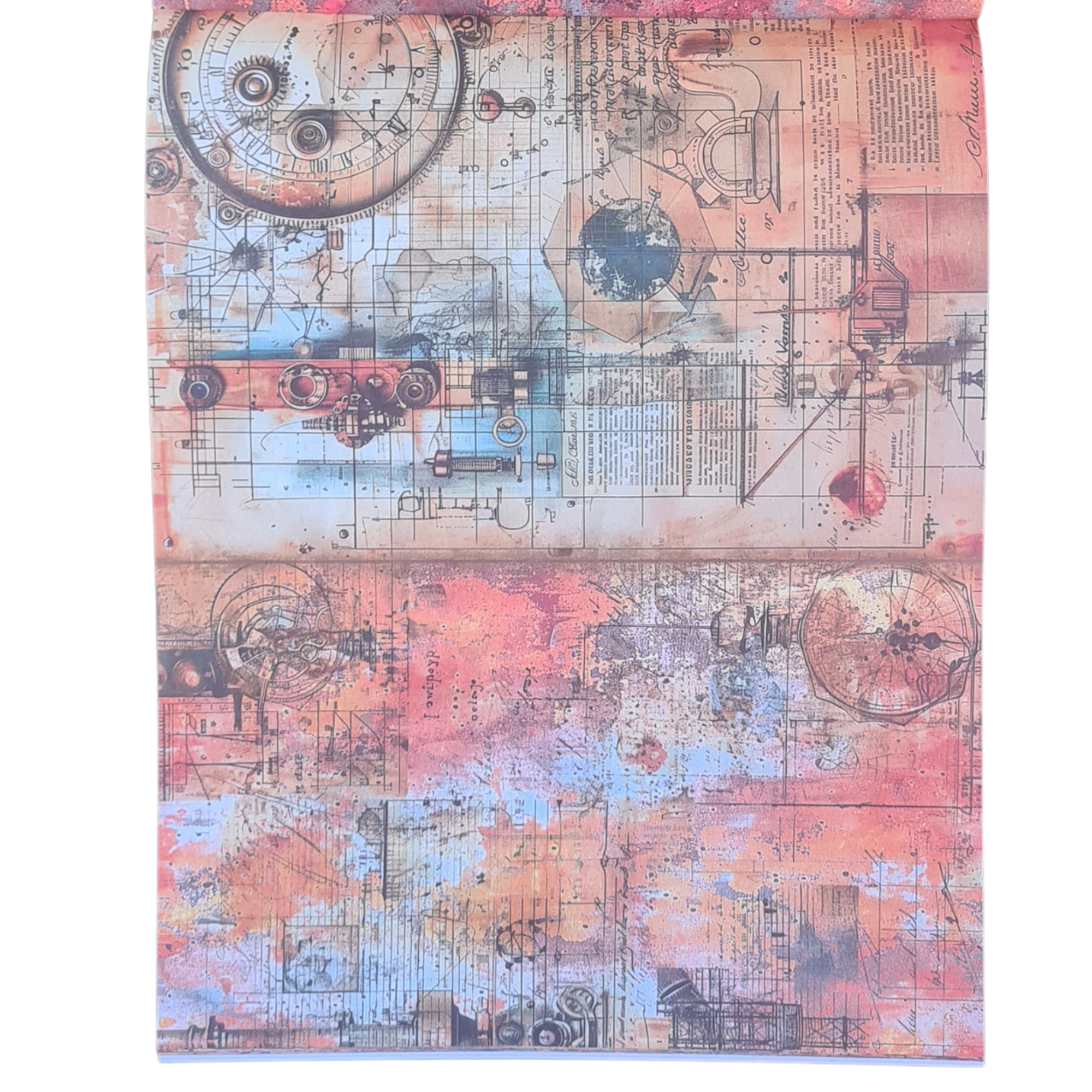 Past Time Mixed Media Book, Steampunk, Grunge, 50 double sided Pages - Image 32