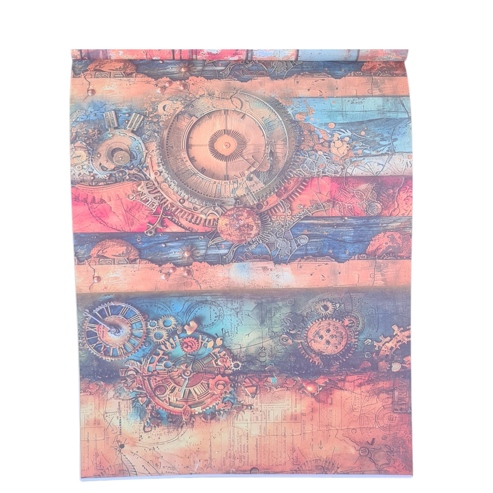 Past Time Mixed Media Book, Steampunk, Grunge, 50 double sided Pages - Image 50